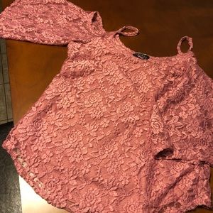 Lacy off the shoulder blouse